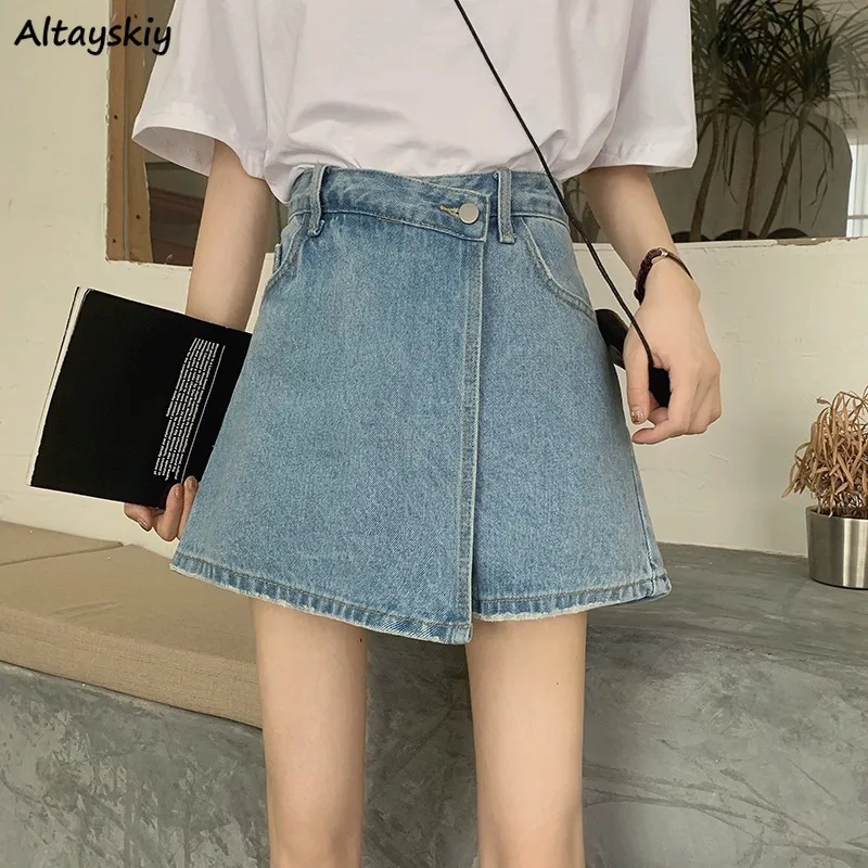 

Shorts Women Summer Denim Elegant All-match Design Classic Leisure Pockets Daily Vacation Aesthetic Girls Vintage Tender Ulzzang