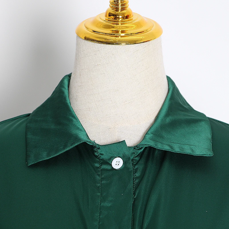 Женское шифоновое платье TWOTWINSTYLE весеннее белое с бантом отложным воротником