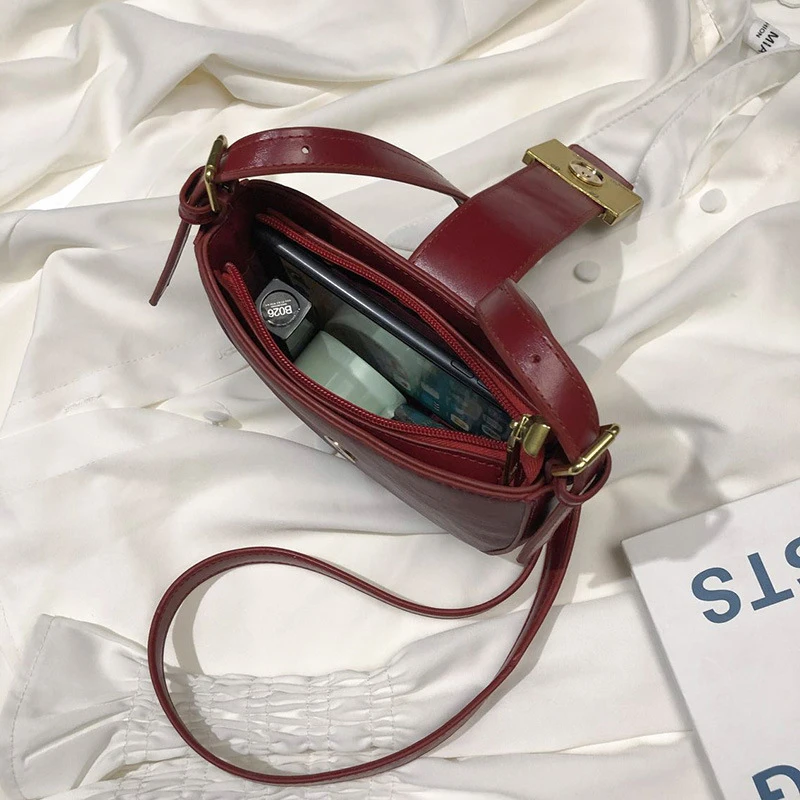 Новые сумки-седло из искусственной кожи для женщин 2020 Маленькая женская