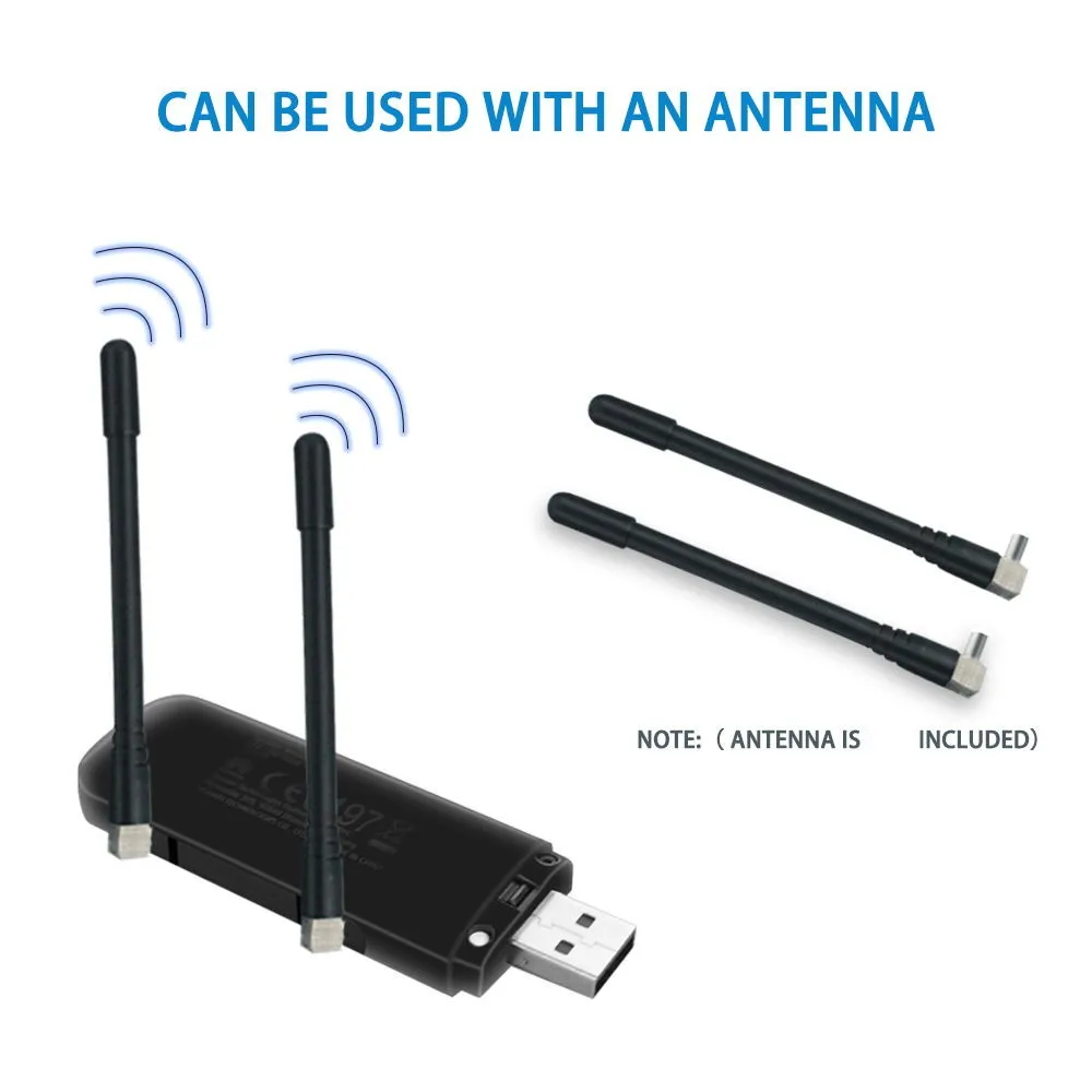Разблокированный USB ключ HUAWEI E3372 с 2 антеннами 4G CRC9 шт. 150 Мб/с 4g LTE|lte usb dongle|usb dongledongle |