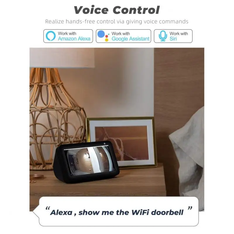

1080P HD WIFI Smart Night Light Doorbell Camera Two-way Voice Talk Automation Support Tuya Smart Life APP Alexa Google Home Siri
