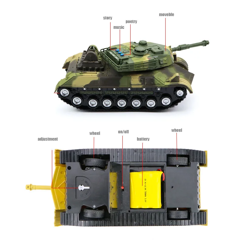 Радиоуправляемый Танк 1/16 Радиоуправление бронированный автомобиль детские