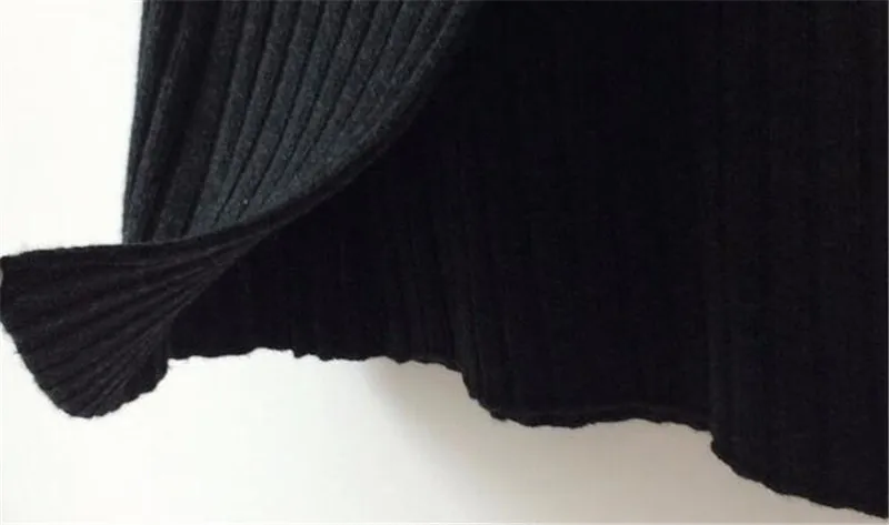 

2019 Autumn Winter Knitting Skirt High Waist OL Long Pencil Skirt Women Open Slit Knitted Casual Vintage Maxi Skirt PZ1272