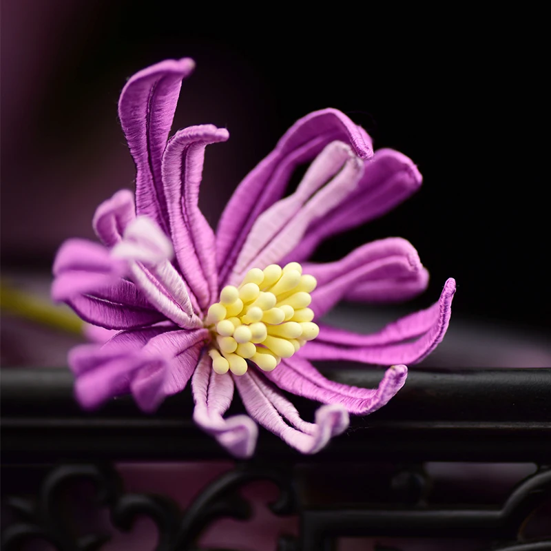 Лавандовая фиолетовая заколка для волос ручной работы набор поделок