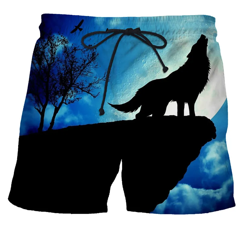 

Wolf Starry Sky Streetwear Shorts Men Shorts 2021 cool Shorts 3D printing Man Summer Shorts Casual Pants Comfortable