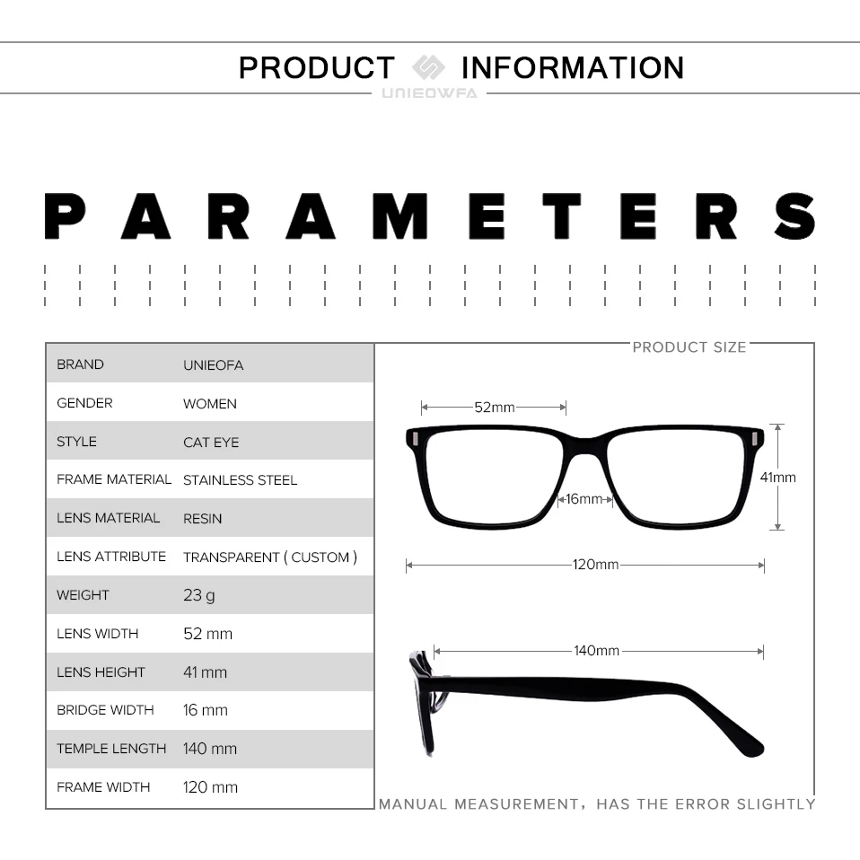 Ретро очки кошачий глаз с большой оправой женские оптические диоптриями