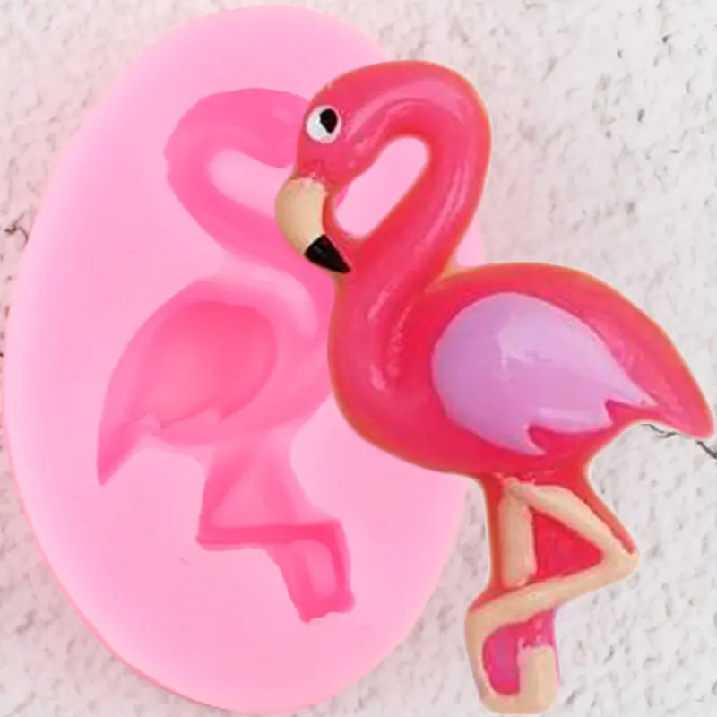 3D тропические птицы фламинго силиконовые формы DIY вечерние кексы Topper инструменты