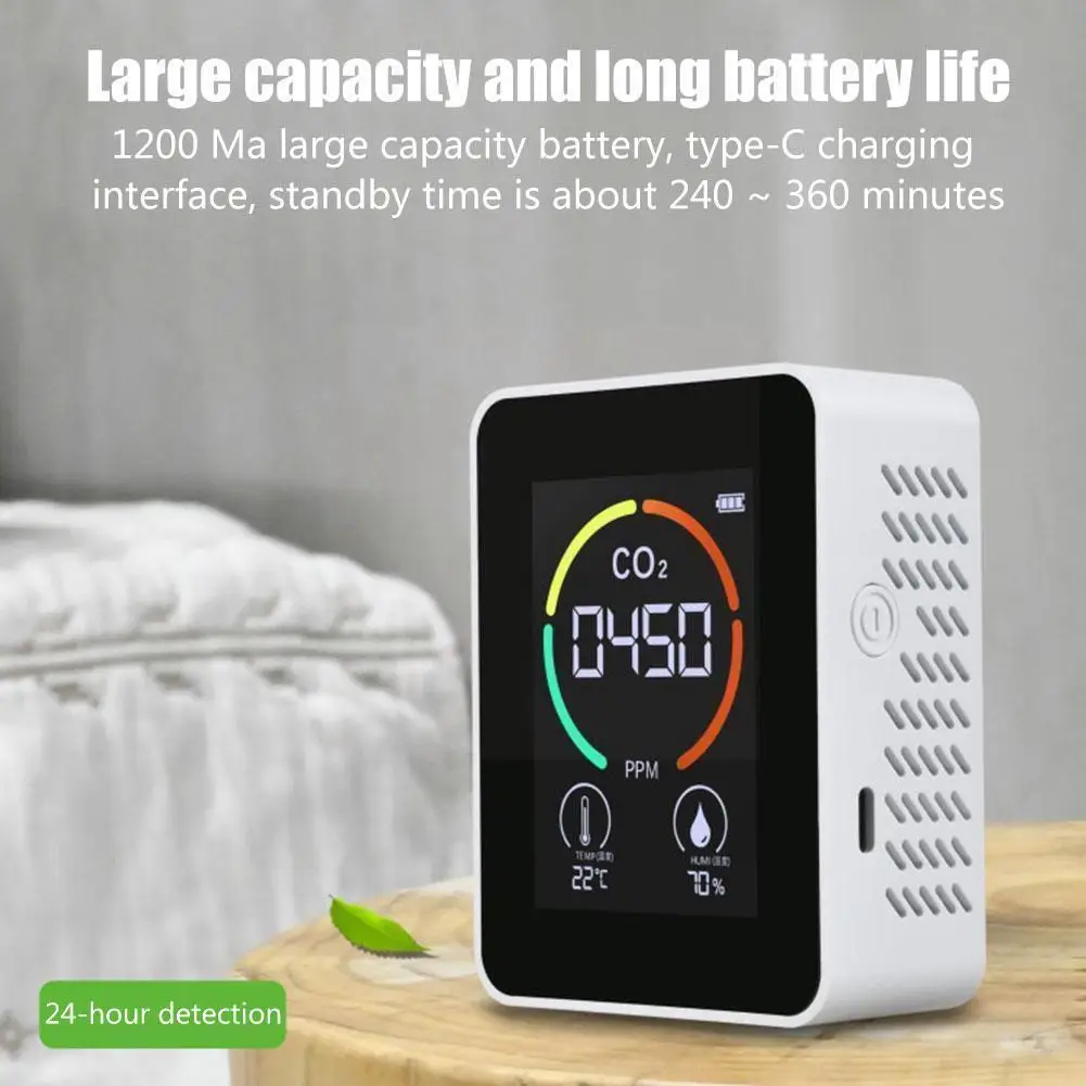 

3 In 1 Carbon Dioxide Concentration Detection Thermometer Test Digital CO2 Temperature Hygrometer Sensor Humidity Meter Por H2I1