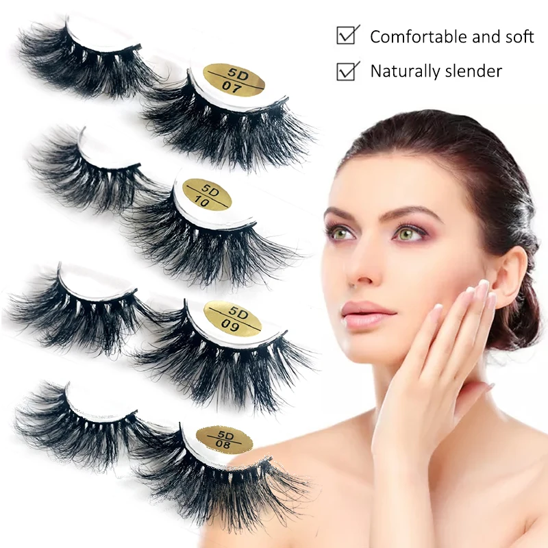 1 пара 5D норковые накладные ресницы натуральные длинные пушистые завивающие
