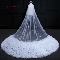 long cathedral wedding veil 3 m church vail white ivory red black one layer bride bridal veils metry