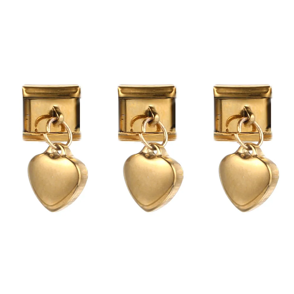 10 шт/лот из нержавеющей стали Сердце Крест Звезда ананас шармы замочки