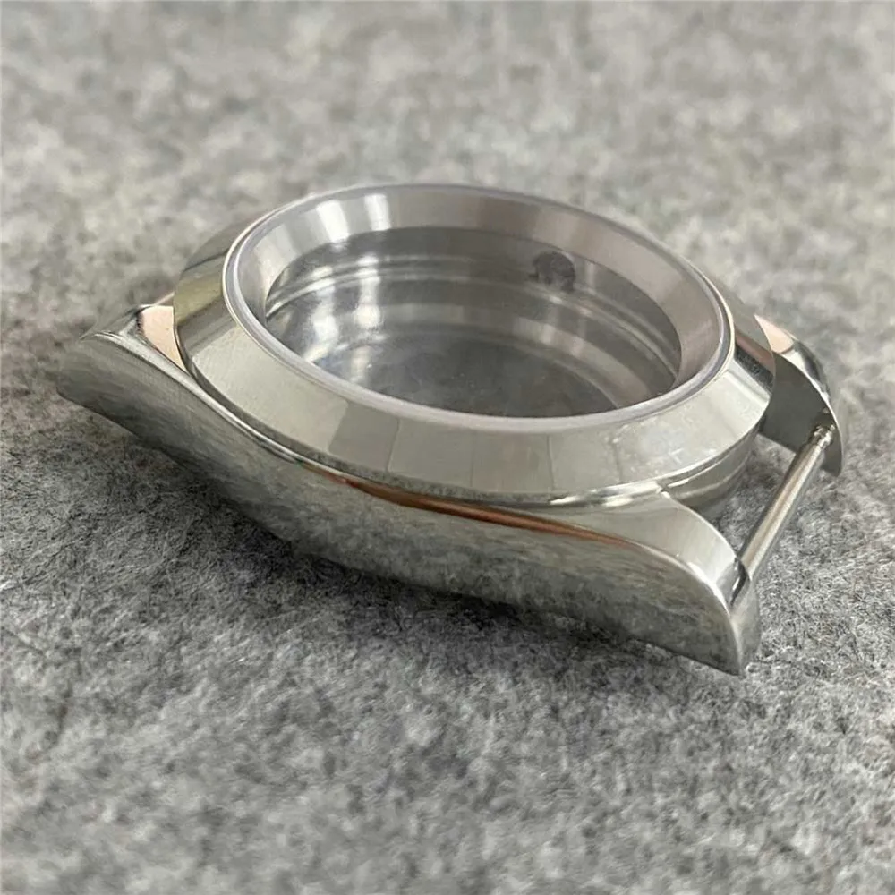 39MM Transparent Bottom Sapphire Glass Stainless Steel Case Kits for NH35/36 Watch Movement Upgrade Parts