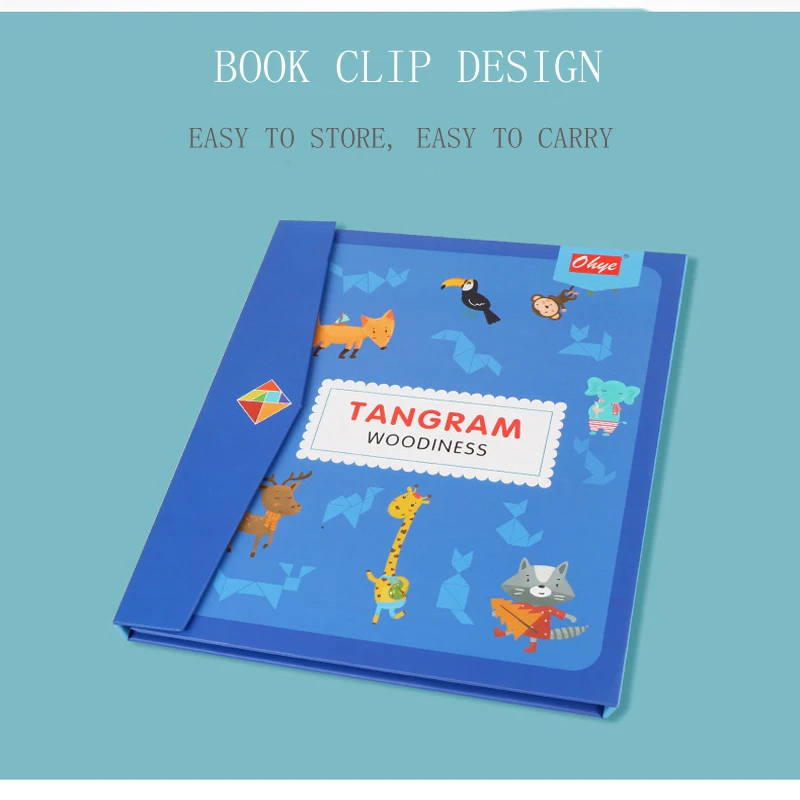 1 шт. Магнитная 3D Головоломка Tangram игра Монтессори Обучающие Настольные игры для