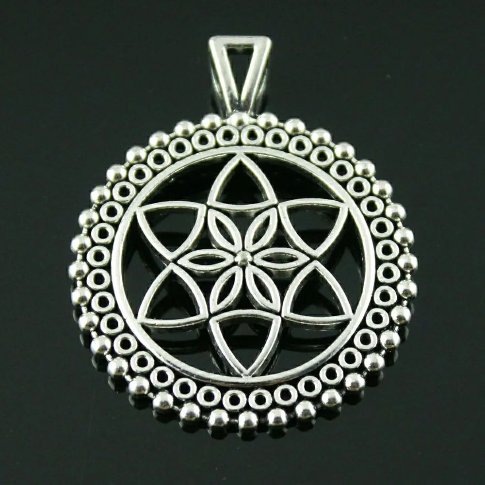 2 шт. подвеска в виде цветка жизни подвески семени Шарм 35x43мм|Шармы| |