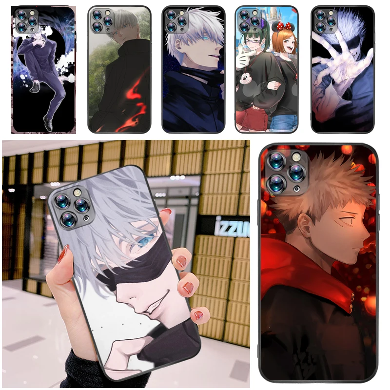 

Jujutsu Kaisen Satoru Gojo Sukuna Fushiguro Megumi Yuji Itadori Phone Case For iPhone 12 Pro MAX Mini SE 2020 Coque Back Cover