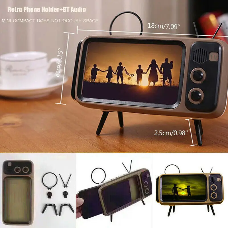 Новейшие поступления Беспроводная мини колонка в стиле ретро для телевизора