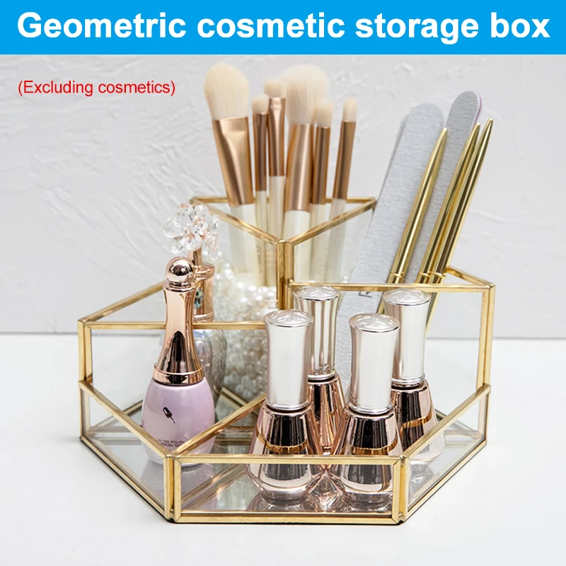 

Hot Multi-Functional Geometric Irregular Shape Cosmetics Makeup Brush Holder Organizer Storage For Bedroom Bathroom PLD