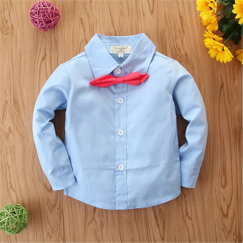 

Boy Clothes Set Children Clothing Boy Long-sleeved Shirt + Waistcoat + Long Pants Trousers + Collar Four-piece Suit T5512