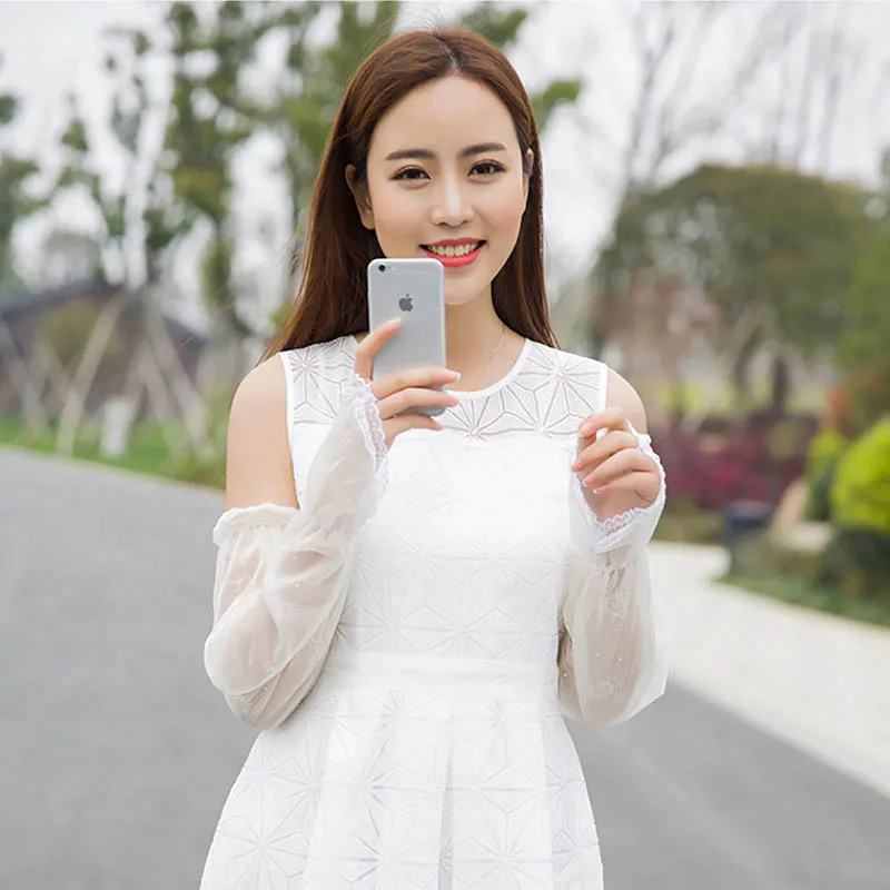 Calymel летние женские анти УФ защита от солнца тонкие кружевные перчатки