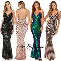 baziiingaaa beach evening dresses long woman gown 2021 sequins vestidos de discoteca parties sexy clubbing prom party gowns