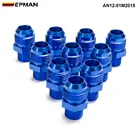 10 шт.лот синие мужские синие анодированные алюминиевые соединительные фитинги для всех масляных оболочектопливных баков