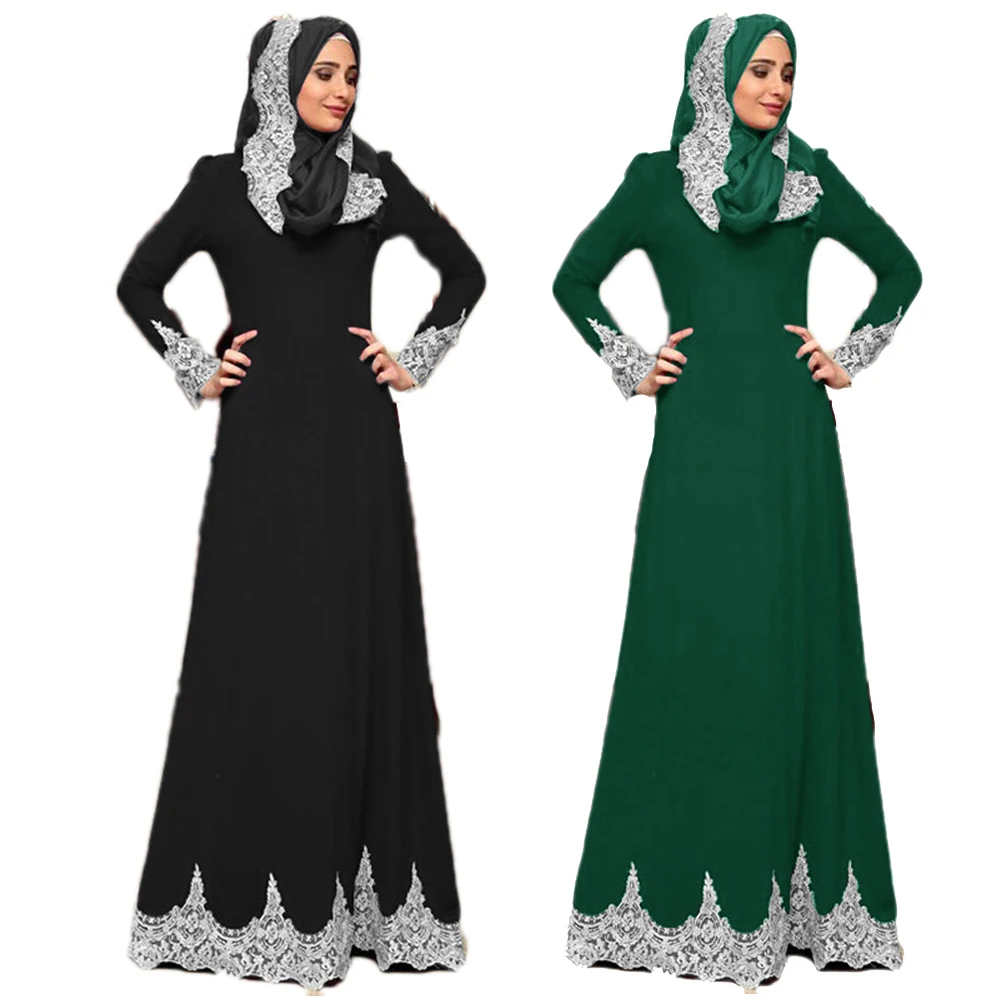 Винтажное длинное кружевное платье для мусульманской женщины, вечернее платье макси для вечеривечерние, Средний Восток, Пакистан, турецкое...