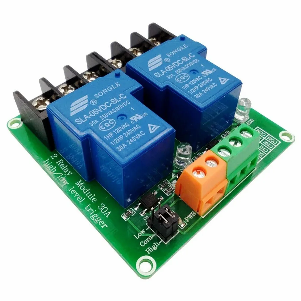 

2 Channel 5V 30A High and Low Level Relay Module