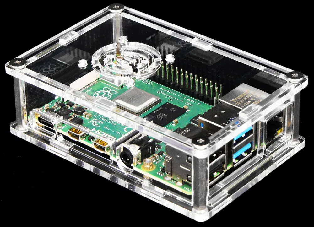 Корпус C2: PMMA прозрачный Raspberry PI 4 корпус коробка PI4 Модель B 1 ГБ/2 ГБ/4 ГБ акриловый чехол Корпус коробка Raspberry PI 4B