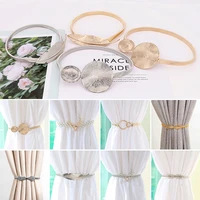 1pc pearl elk curtain clip holders golden silver color leaves bow tieback buckle clips curtain accessory home decor