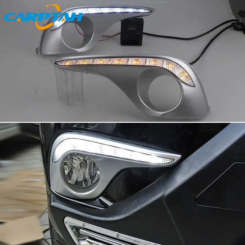 Светодиодный дневной светильник для Toyota Highlander 2012 2013 2014 Водонепроницаемый 12V