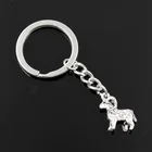 Новинка, модный мужской брелок 30 мм, металлический держатель сделай сам, цепочка, винтажная ОЗУ из козы 23x19 мм, серебристый цвет, кулон, подарок