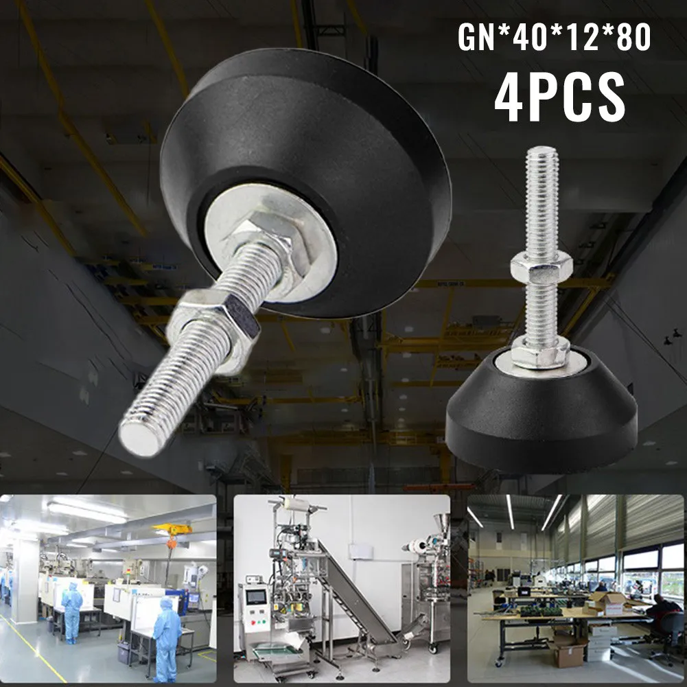 

Weight Rated Support Feet 4 Pack Adjustable Feet Articulating Base Black