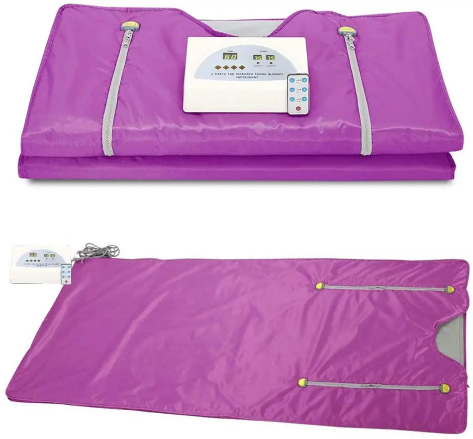 Manta t&eacute;rmica port&aacute;til para Sauna, manta t&eacute;rmica Digital mejorada para el cuidado del cuerpo, moldeador con Control remoto-3