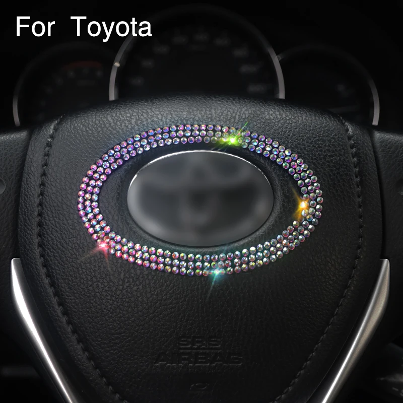 Автомобильное рулевое колесо круговое кольцо Алмазный кристалл наклейка для