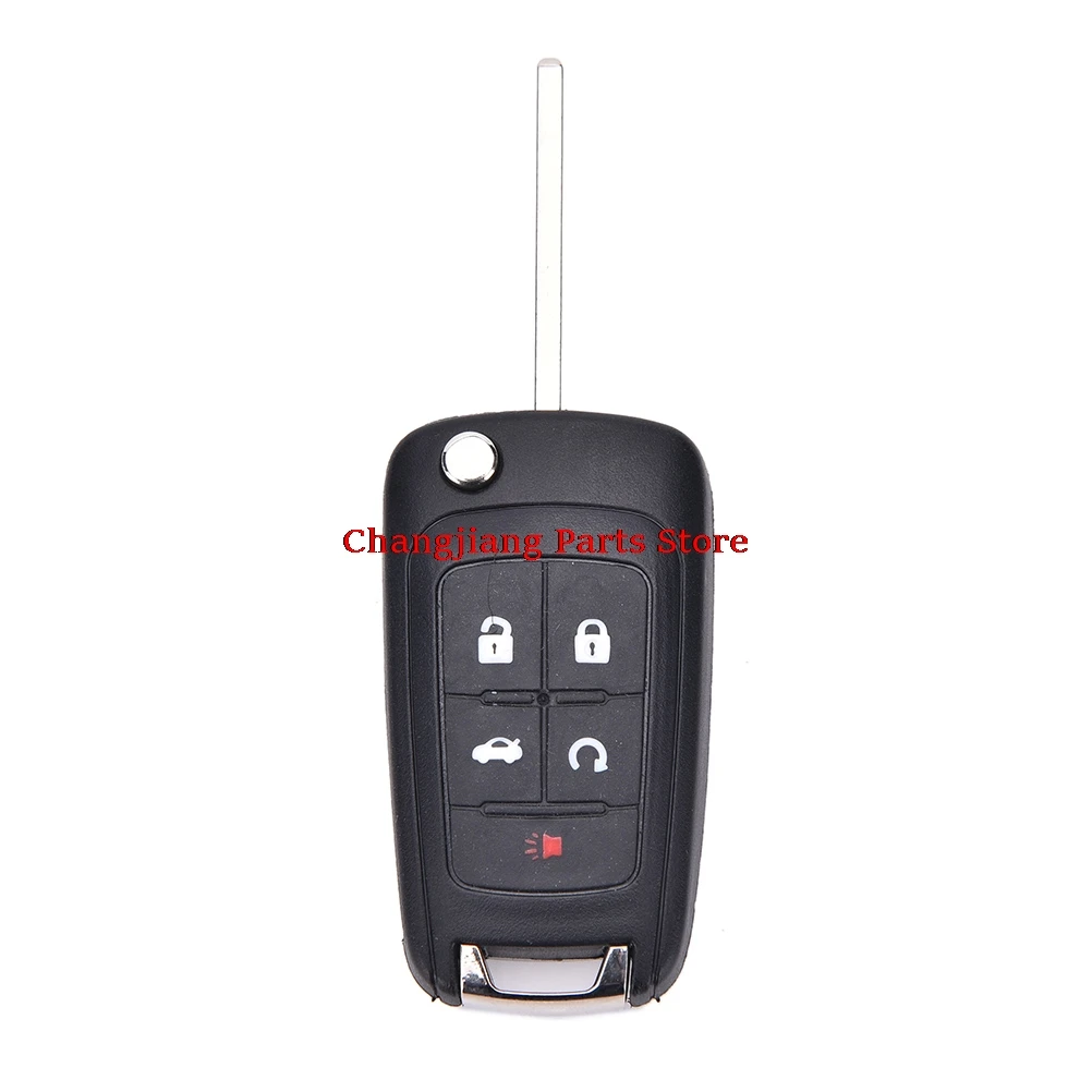 

New 5 Button Flip Folding Key Shell Remote Case Fob for CHEVROLET Camaro Volt