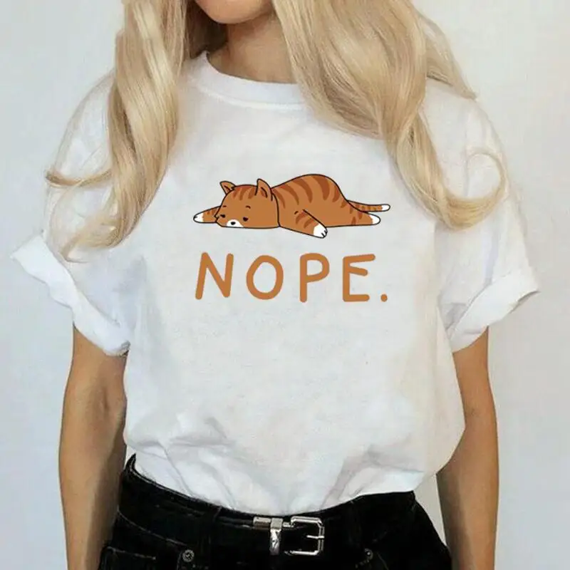 

Женская футболка в стиле Харадзюку, с коротким рукавом и забавным принтом