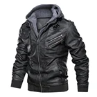 Мужская кожаная куртка, однотонная Повседневная мотоциклетная куртка из коровьей кожи, европейские размеры, 4 цвета, зима 2021