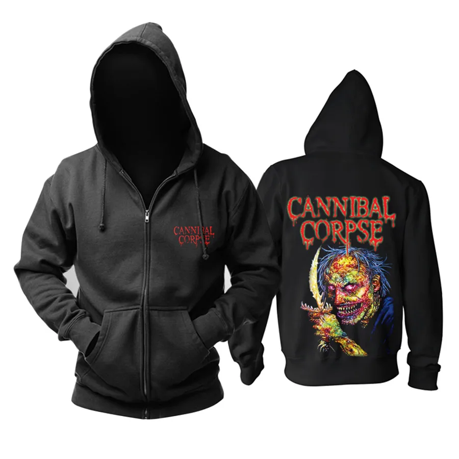 17 Designs CANNIBAL CORPSE Rock Horrible Hoodies Jacket Zipper Fleece Zipper Sweatshirt Heavy Metal Sudadera Demon Killer