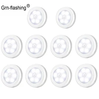 10pcs led sensor night light pir infrared motion bulbs auto on and off closet battery power for home wall lamp cabinet stair