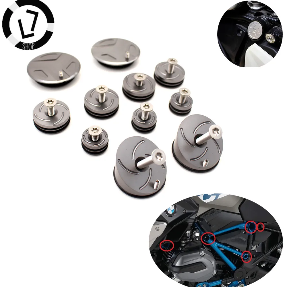 Мотоцикл с ЧПУ Алюминий заглушка рамы крышка комплект 2014 2017 forBMW R1200GS R1200RT R 1200 GS RT ADV