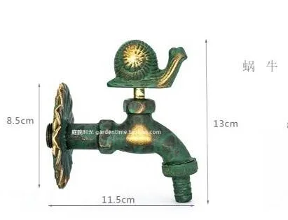 6 outdoor garden faucet animal shape Bibcock antique brass Fat cat tap for washing mop/Garden watering Animal faucet - Цвет: 6