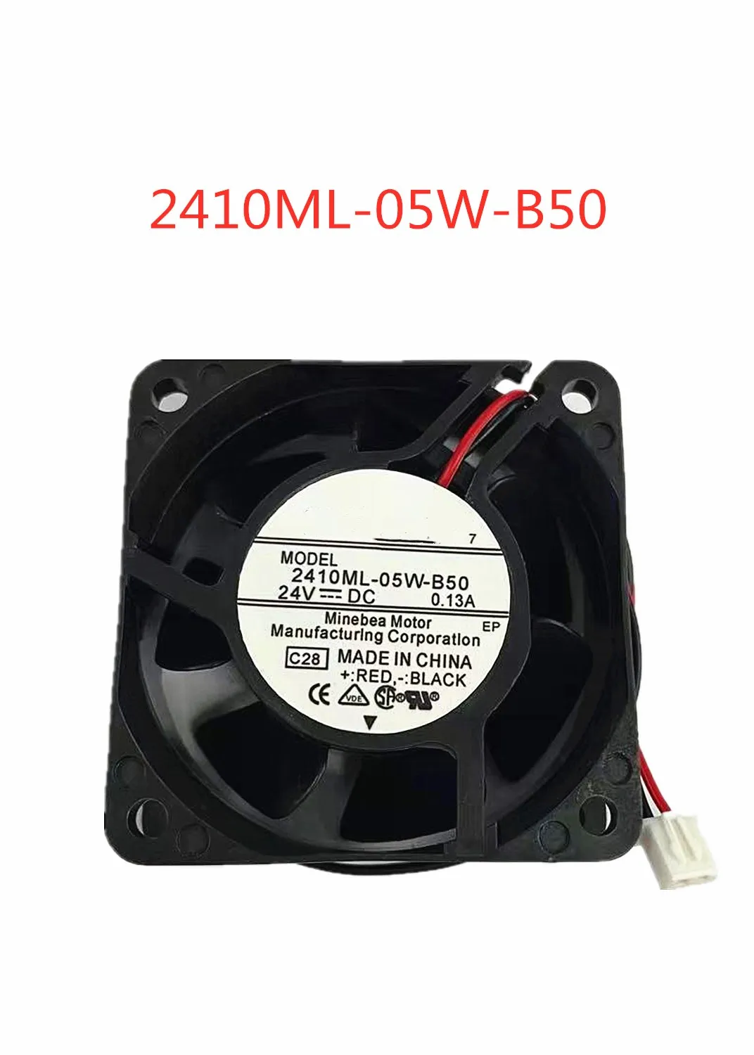 

for NMB-MAT 2410ML-05W-B50 C28 DC 24V 0.13A 2-wire 60X60X25mm Server Cooling Fan