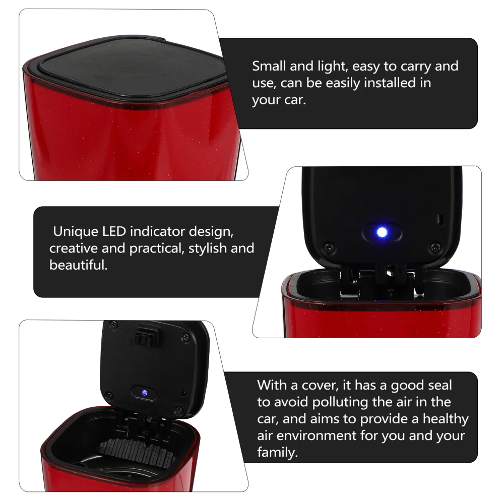 

Car LED Ashtray Garbage Storage Cup Container Ash Tray Car Universal Ashtrays