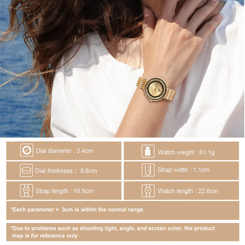 

Women Watches Fashion Watch Luxury Diamond Women'S Gold Wrist Watch Ladies Watch Women Lover Gifts Stainless Steel