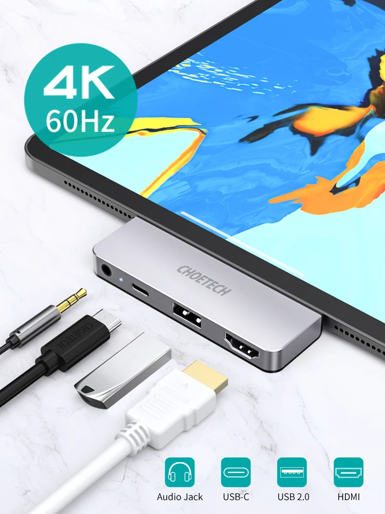 USB-концентратор CHOETECH из сплава 4K 60 Гц USB 3 0 2 480 Мбит/с | Компьютеры и офис