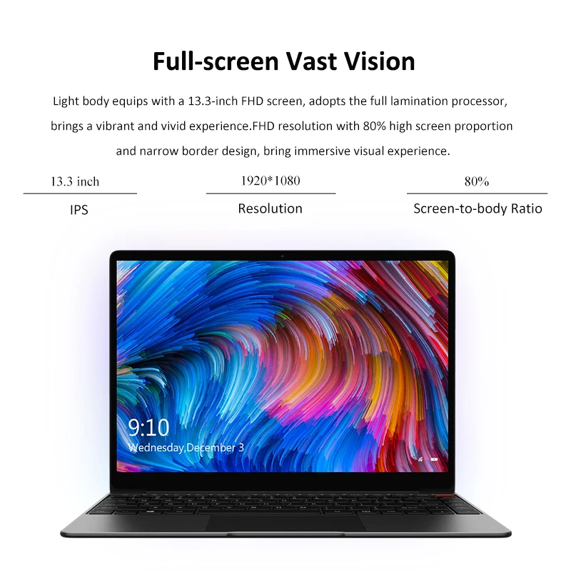 CHUWI 2020 новинки бренд AeroBook Pro 13 3 дюйма ноутбук Intel Core m3-8100Y двухъядерный 8 Гб RAM 256 ГБ SSD