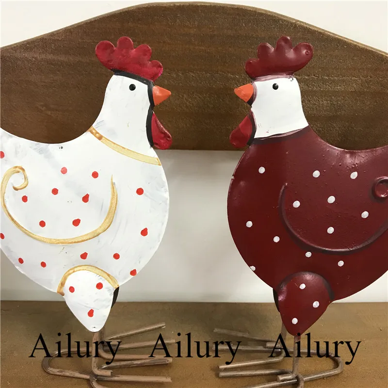 

Пара цыплят из кованого железа Ailury