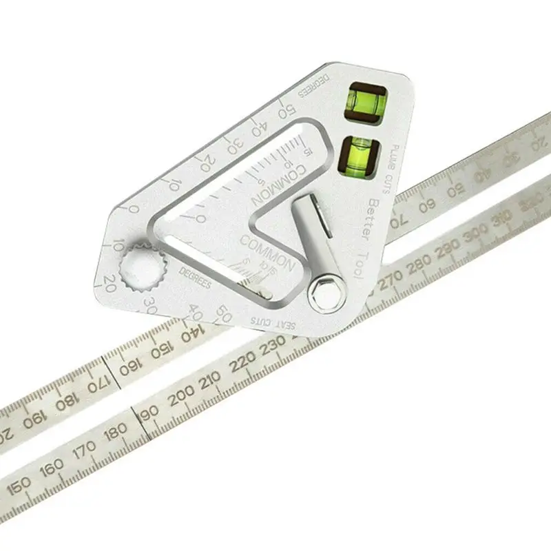 

Multifunctional Triangle Angle Ruler Level Protractor Aluminum Alloy High Accuracy Woodworking Carpentry Measuring Tool Instrume