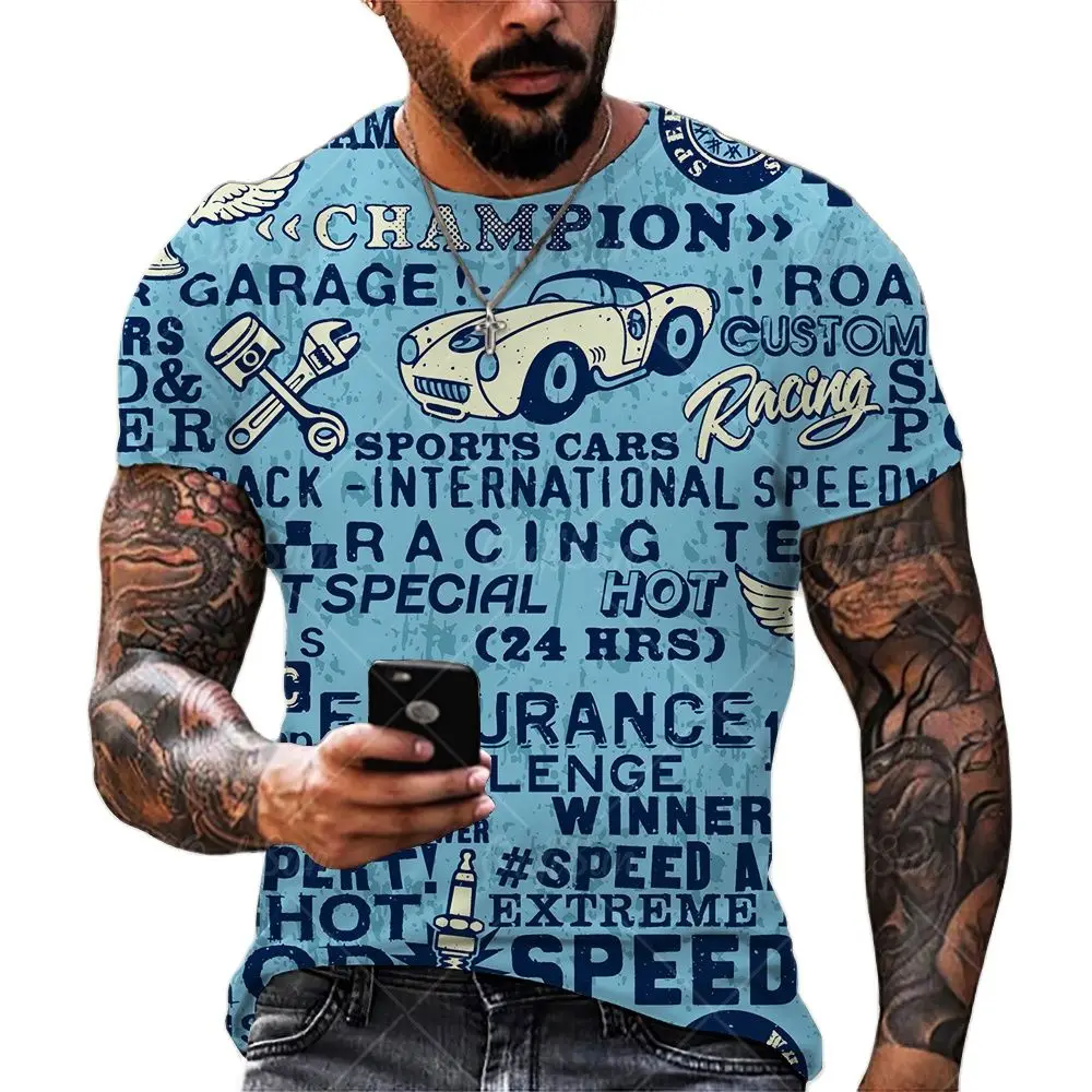 

Creative Letter 3D Print T Shirt Men Women Oversized Summer Breathable Short Sleeve Tees Street Hip Hop Rock Disco Party Clothes