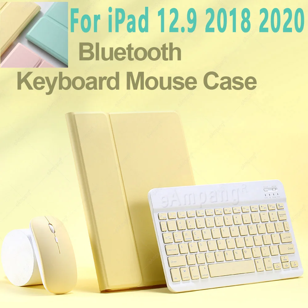 Чехол для iPad Pro 12 9 чехол клавиатуры 2018 2020 3 го 4 поколения с мышью на английском